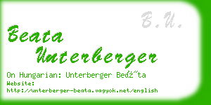 beata unterberger business card